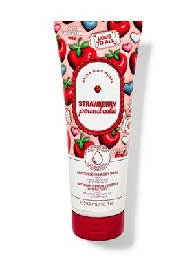 Bath & Body Works Strawberry Pound Cake Body Wash - Red, Pink